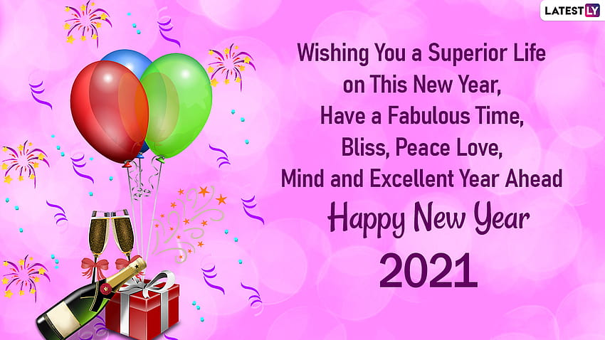 Życzenia Szczęśliwego Nowego Roku 2021, naklejki i cytaty WhatsApp: wiadomości noworoczne, pozdrowienia z Facebooka, GIF-y i na nadchodzące radosne czasy Tapeta HD
