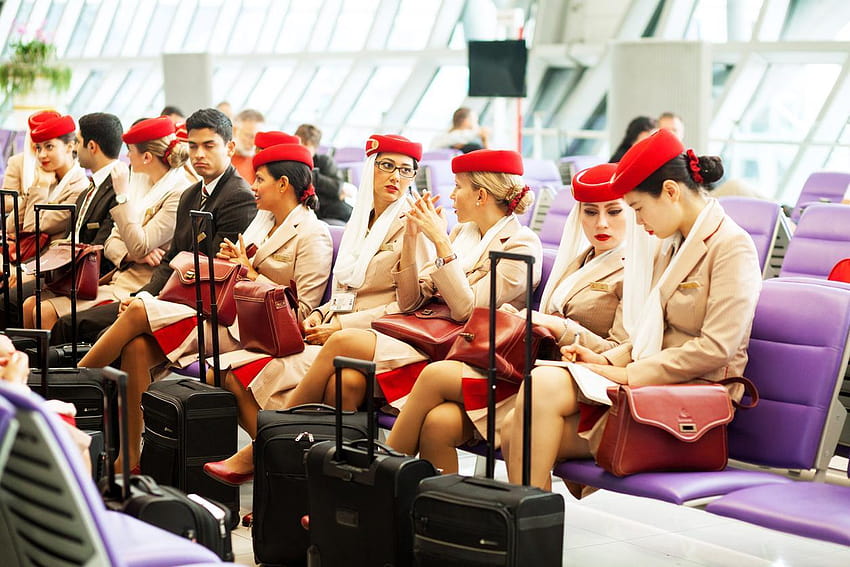 Flight attendants, emirates cabin crew HD wallpaper