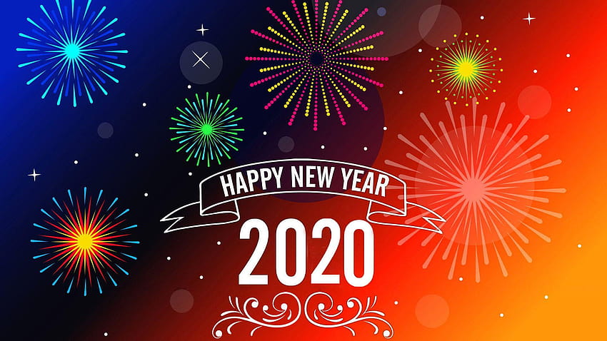 Feliz Ano Novo 2020, ano 2020 papel de parede HD