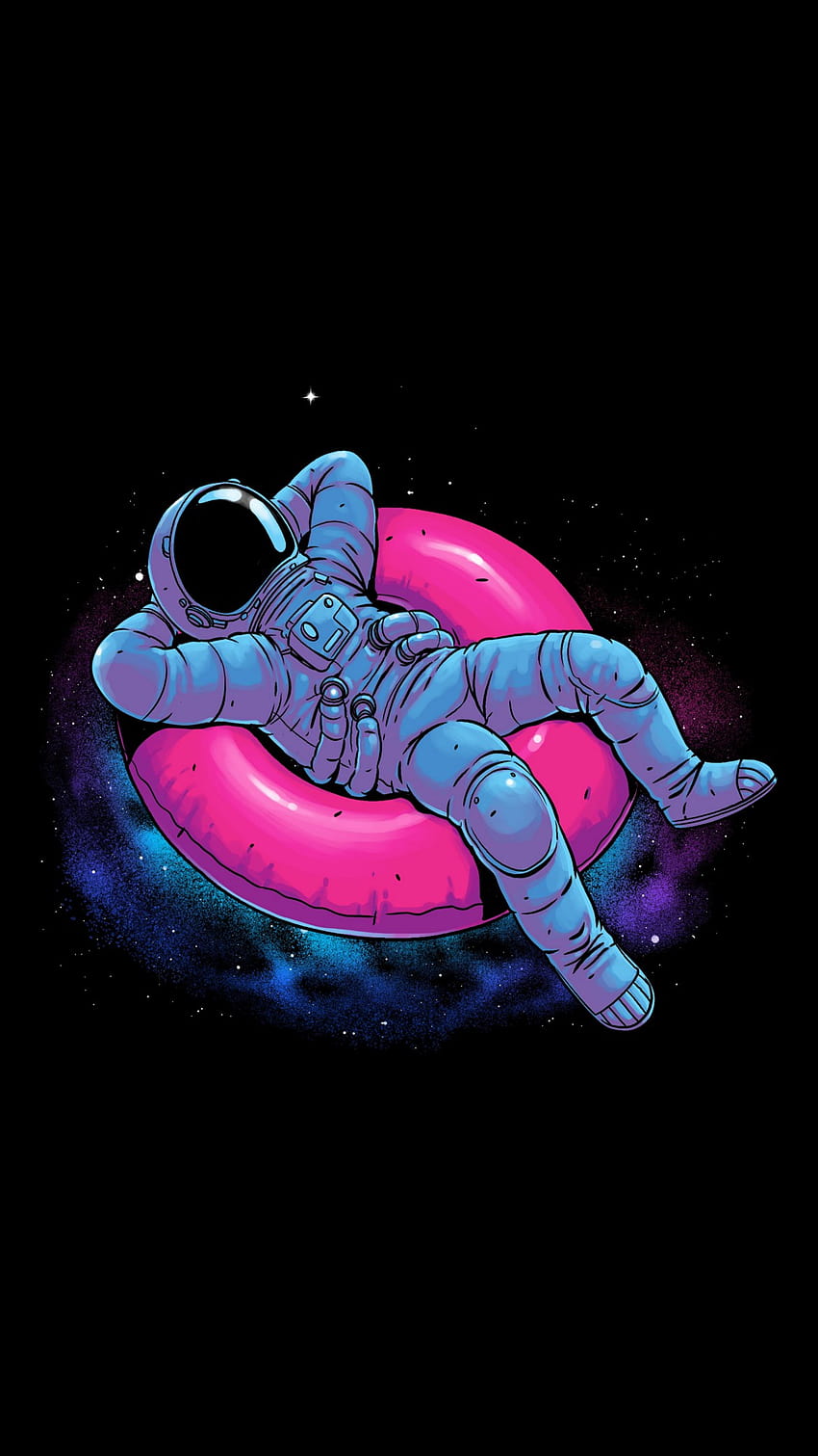 Grafico dell'illustrazione dell'astronauta del fumetto per iPhone [1200x2133] per il tuo, cellulare e tablet, cartone animato dell'astronauta Sfondo del telefono HD