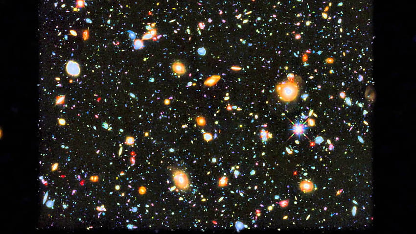 Zoom and pan of Hubble's colourful view of the Universe, hubble deep field HD wallpaper