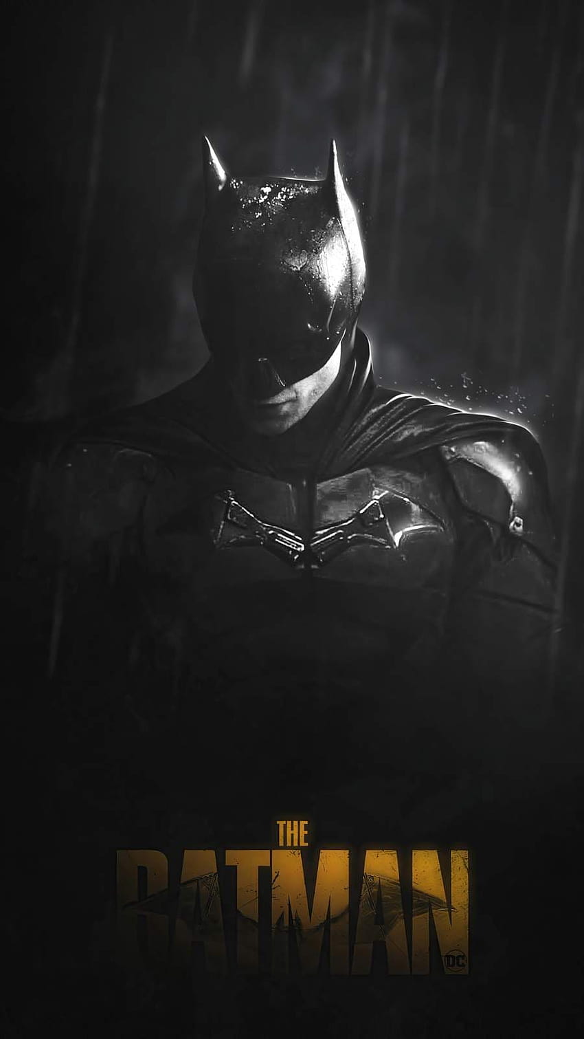 IPhone Monokrom Batman, poster batman 2022 wallpaper ponsel HD