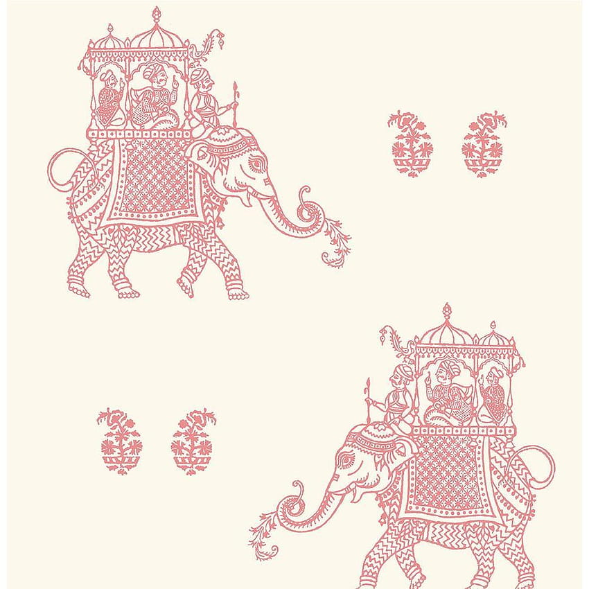 Образец на розов слон Офелия, бохо слонове HD тапет за телефон