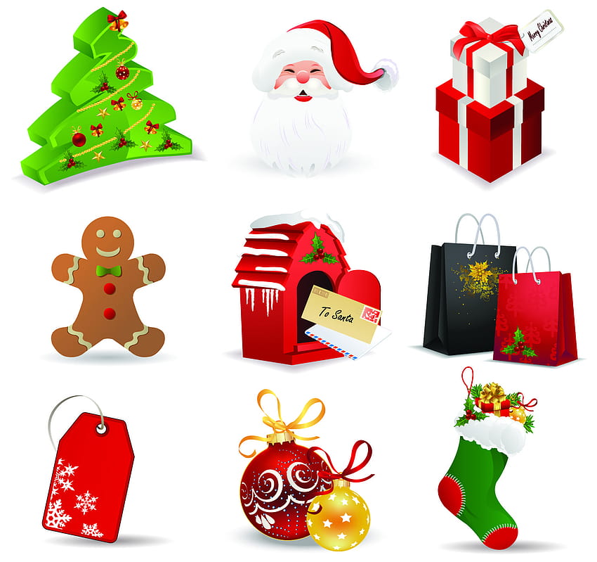 Christmas Icons , Clip Art, Clip Art on Clipart Library HD wallpaper