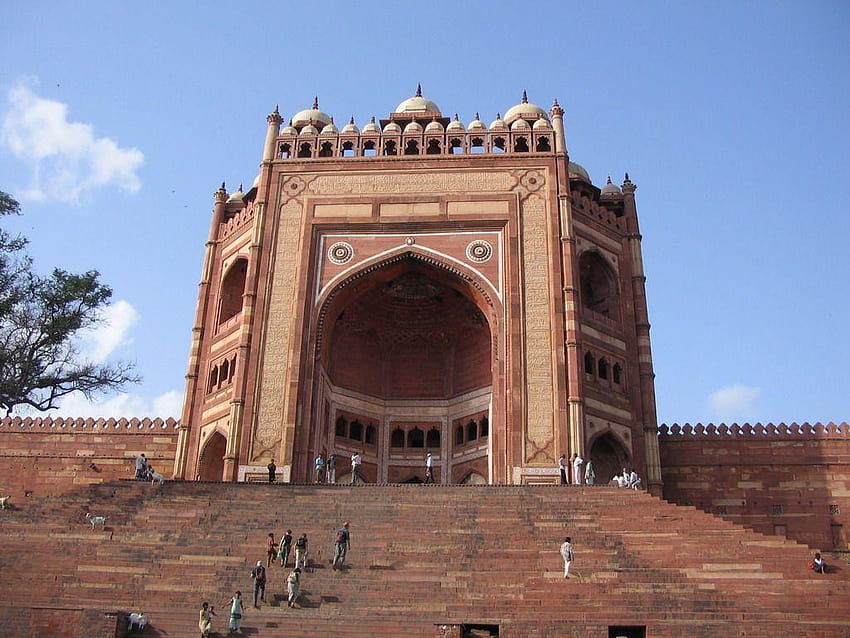 Lugar famoso indiano de Buland Darwaza Agra, forte de agra papel de parede HD