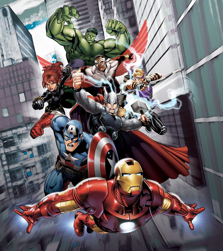 Marvel Comics Avengers Assemble, equipe da Marvel Papel de parede de celular HD