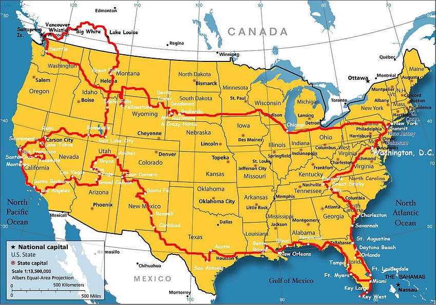 Grenzkarte der USA mit Kanada, Kanada-Karte HD-Hintergrundbild