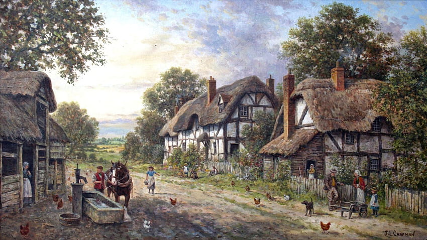 Thatched, Cottage, Village, Cool , , old cottage HD wallpaper