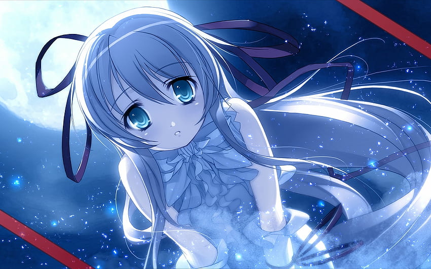 Nightcore, anime blue cute HD wallpaper | Pxfuel