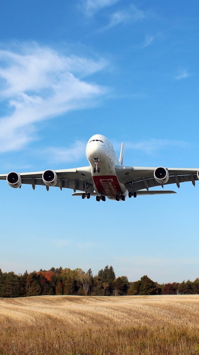 Airbus A380, Emirates Havayolu, Yolcu Uçağı, alanlar 750x1334 iPhone 8/7/6/6S , arka plan, emirates havayolları iphone HD telefon duvar kağıdı
