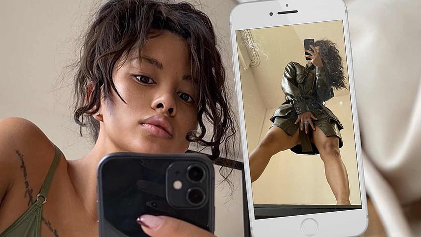 Chris Brown's GF Ammika Harris Gives Peek Up Her Dress In Naughty Mirror Selfies HD wallpaper