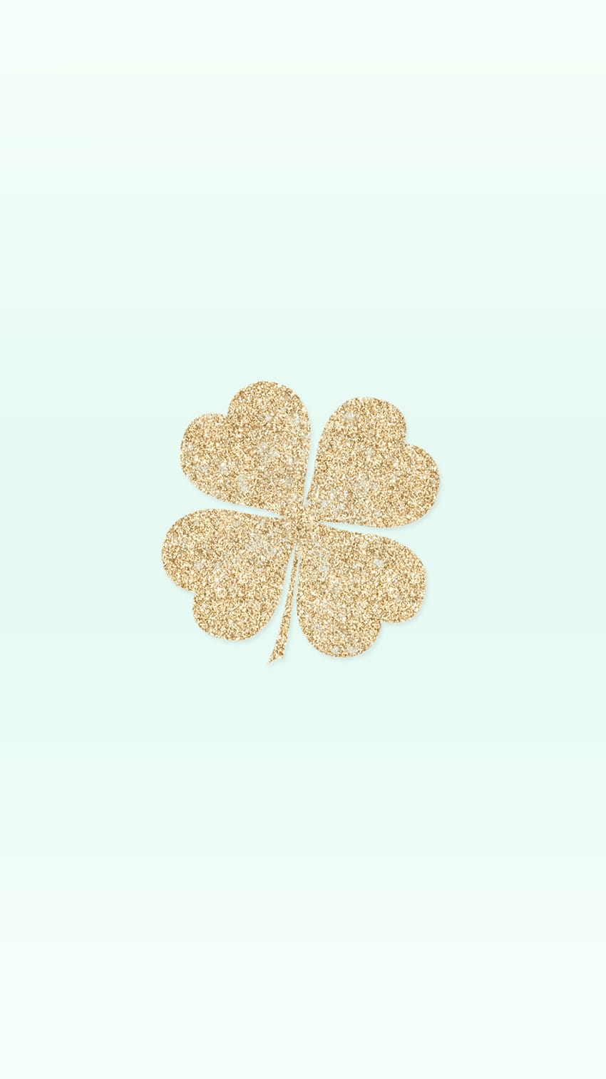 Gold sparkle glitter four leaf clover, old leaf iphone HD phone wallpaper