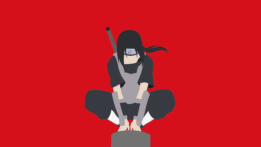ilustrasi ninja Naruto Shippuuden Uchiha Itachi tahun 2020, minimalis itachi Wallpaper HD