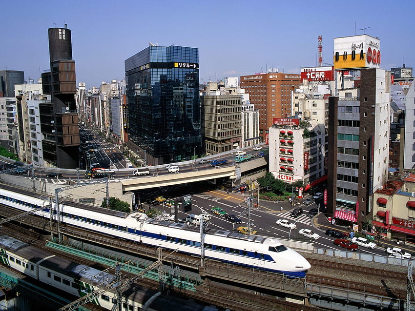 Shinkansen in Tokio HD-Hintergrundbild