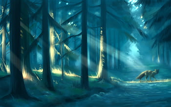 It Lives in the Woods - Forest Road (Night) | Scenery background, Anime  scenery, Episode interactive backgrounds