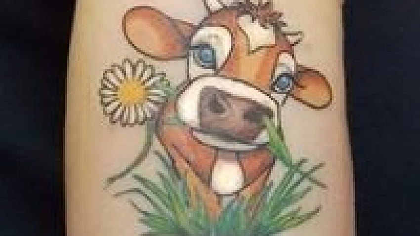 Cow tattoo by Paul Lee at electric panther tattoo in Arkansas  rtattoo