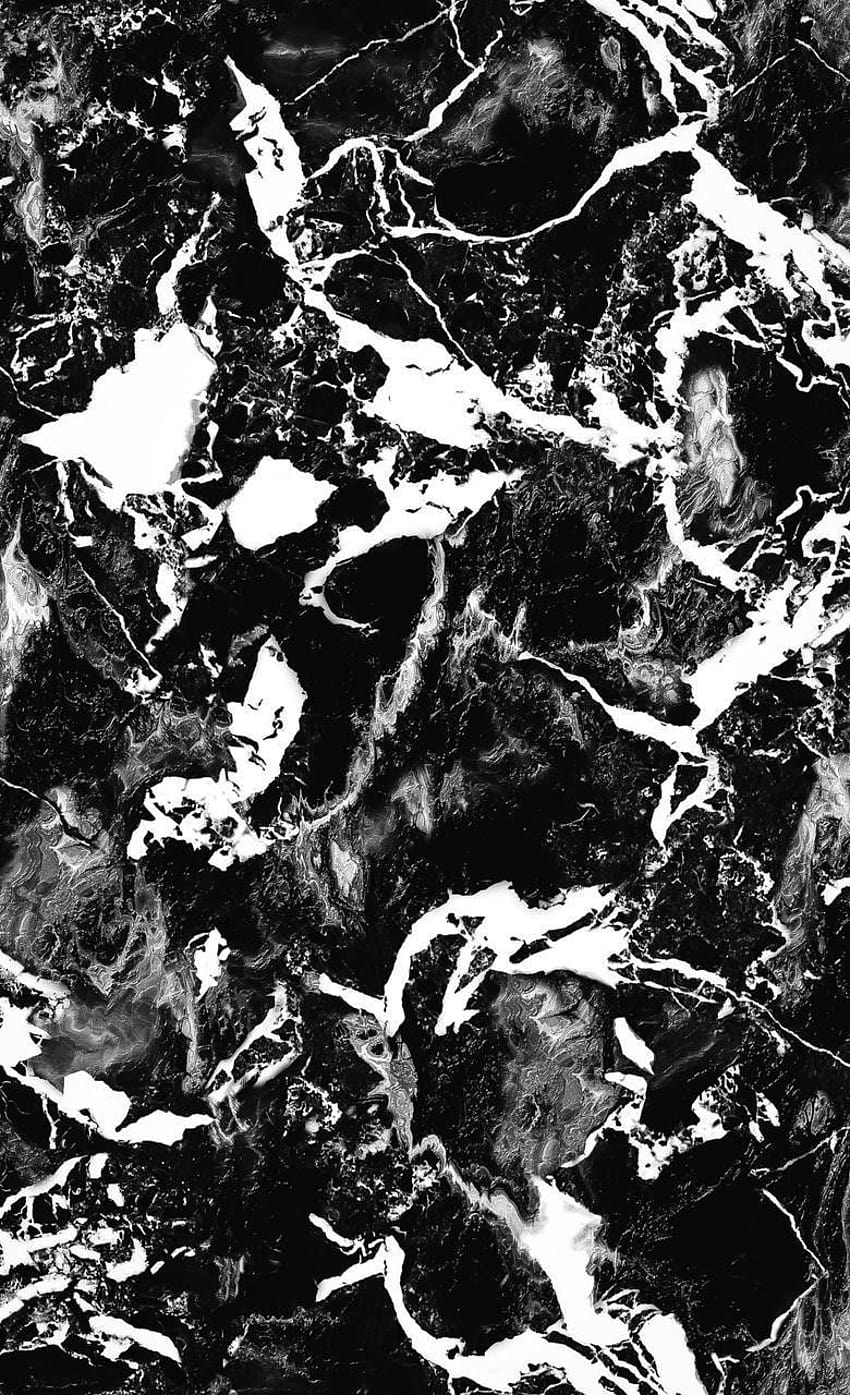 非常に成功した効果を持つ黒い大理石の石のパターンを提示する素晴らしい、紙の黒 HD電話の壁紙