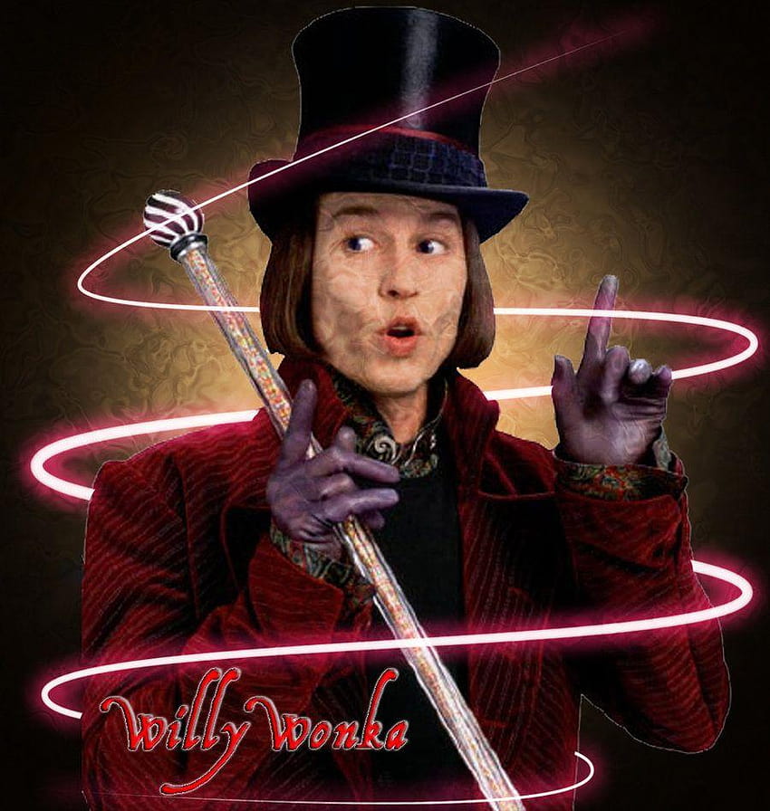 Willy Wonka w neon by Amelka HD phone wallpaper