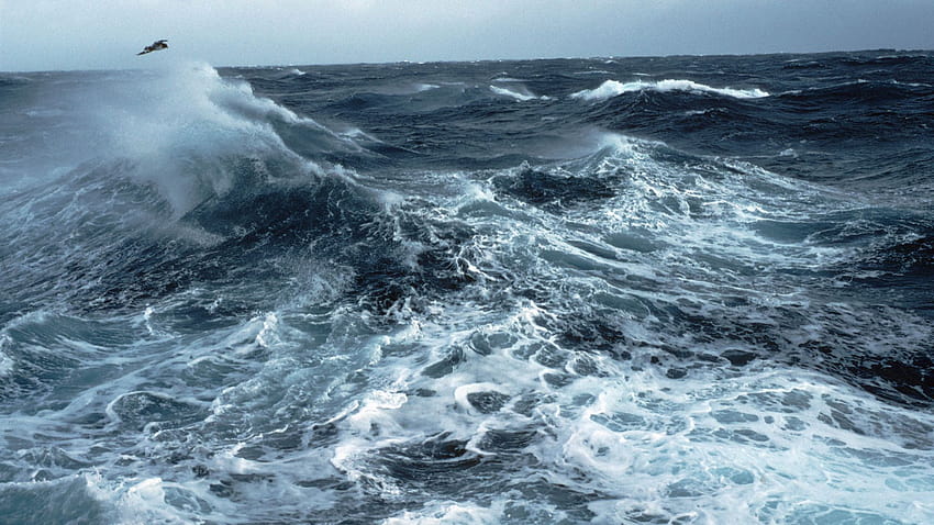Бурно море в Южния океан, , фон, Ty4dlf HD тапет