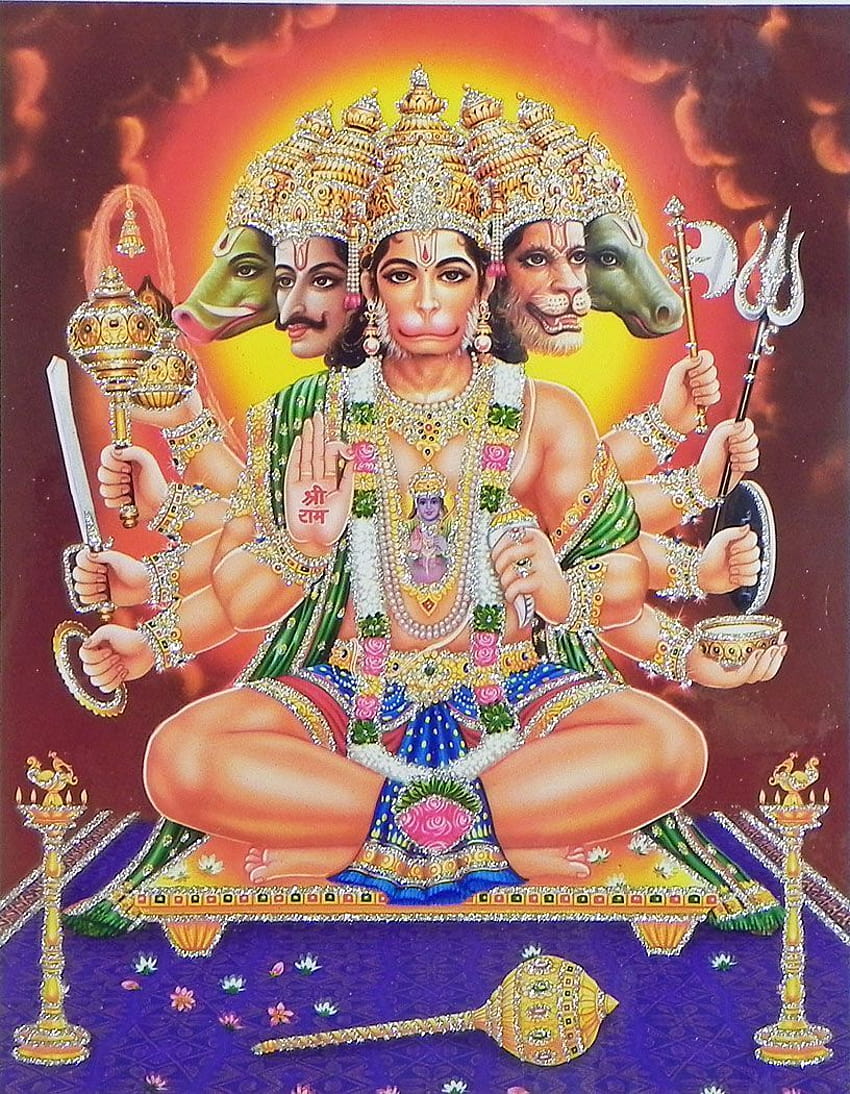 Panchamukhi Hanuman HD phone wallpaper