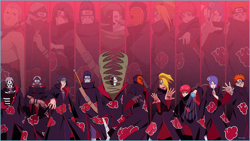 Akatsuki done by me : Naruto, aesthetic akatsuki HD wallpaper