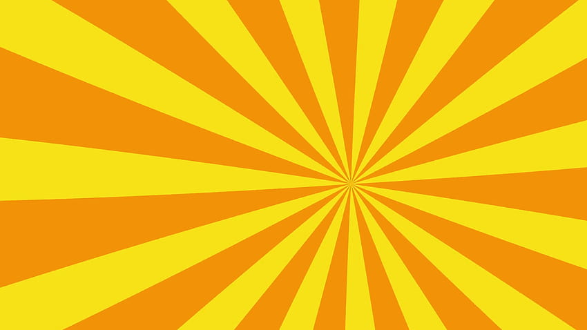 만화 태양 버스트 원활한 루프 모션 배경 노란색 주황색, 배경 노란색 HD 월페이퍼