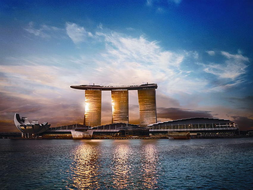 호텔 마리나 베이 샌즈, 싱가포르, 싱가포르, 마리나 원 아키텍처 싱가포르 HD 월페이퍼