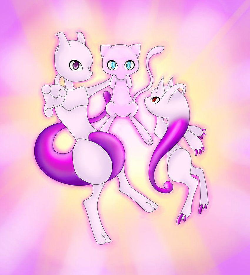 Mewtwo x mew x mewtwo by shinyscyther on deviantART