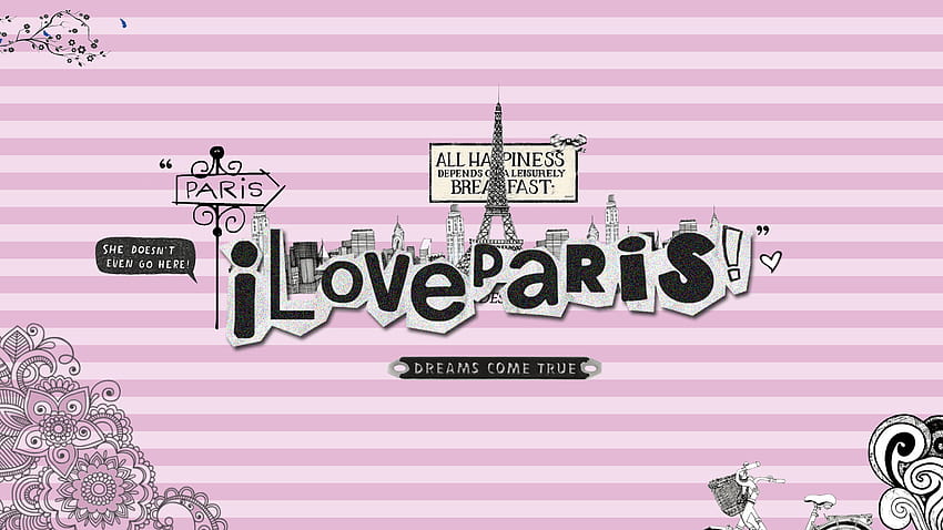 love paris by ~creamanuali, paris pink love HD wallpaper