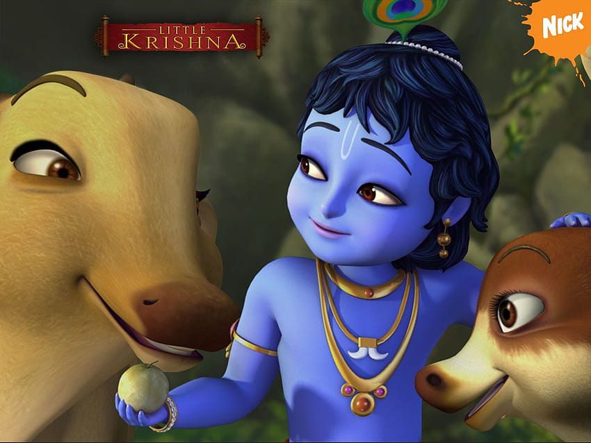 Lord Krishna Cartoon, cartoon krishna HD wallpaper