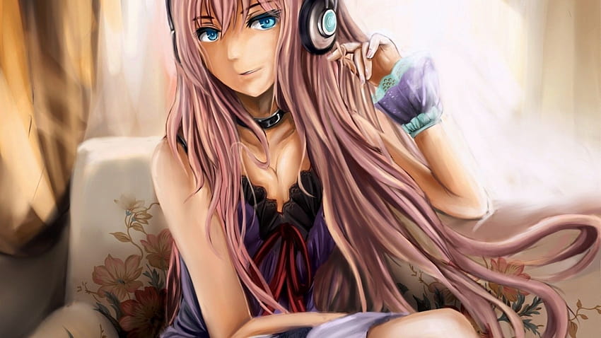 Cute Anime Gamer Girl iPhone HD wallpaper