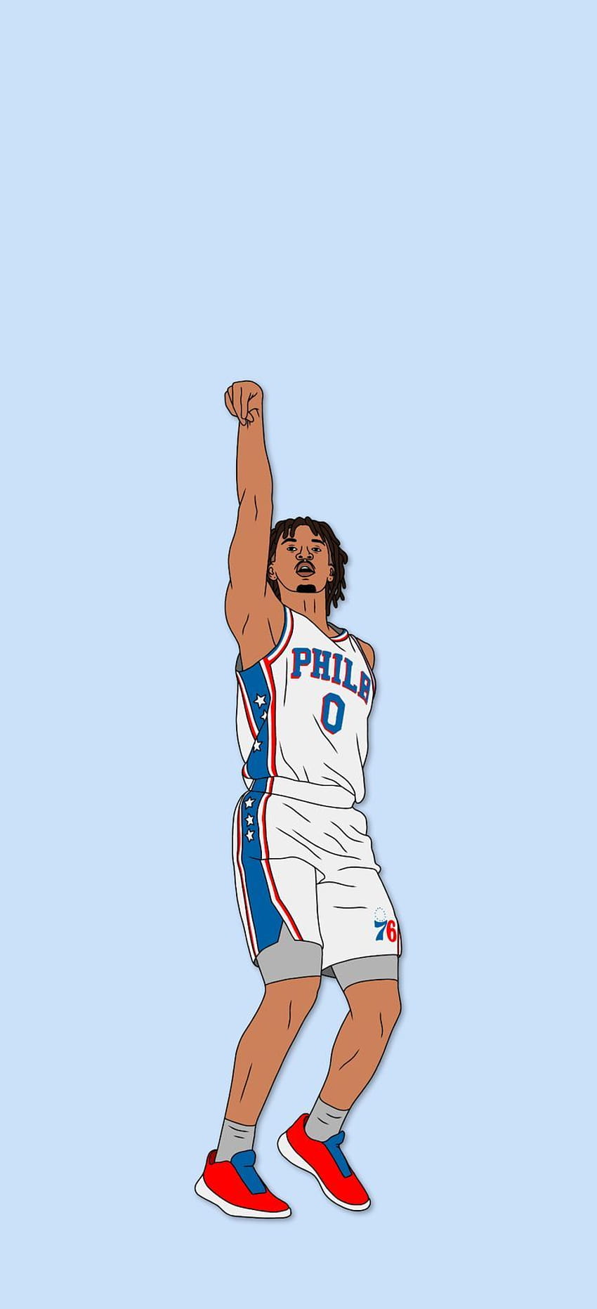 180 ide Philadelphia 76ers NBA Basketball pada tahun 2022, tyrese maxey wallpaper ponsel HD