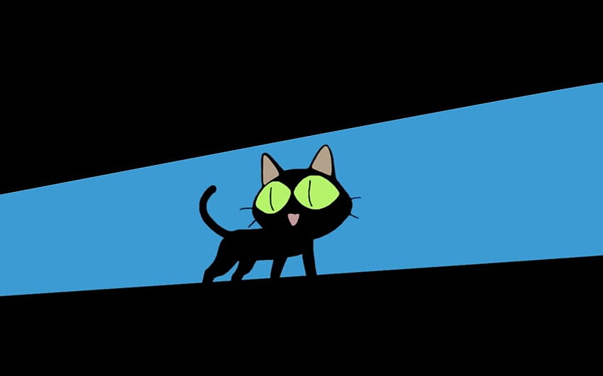 Schwarze Katze Chibi Trigun Cartoon-Katzen gezeichnet 1280x800 Hohe Qualität, High Definition, Chibi-Katze HD-Hintergrundbild