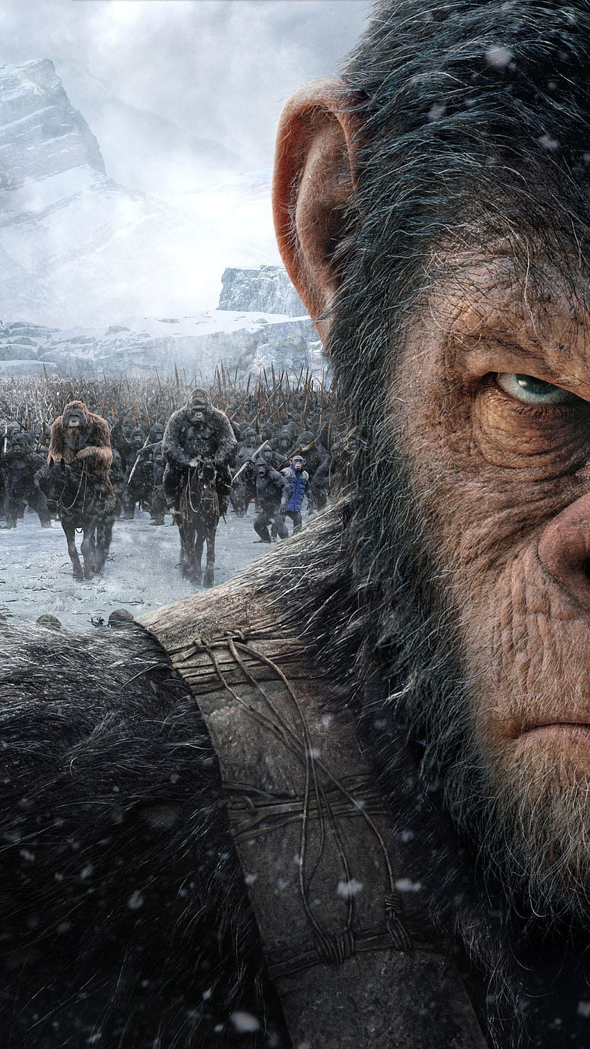 Война за планетата на маймуните HD тапет за телефон