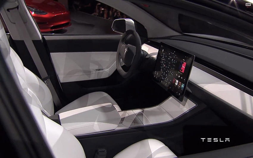 Tesla Model 3: No gauges is awesome, tesla model 3 inside HD wallpaper