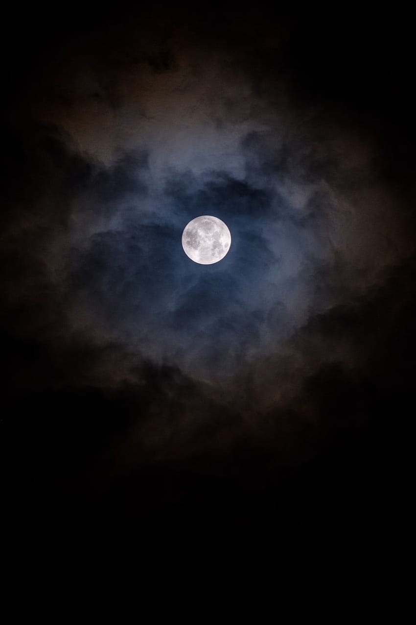 Пълна луна, естетика на лунна светлина HD тапет за телефон
