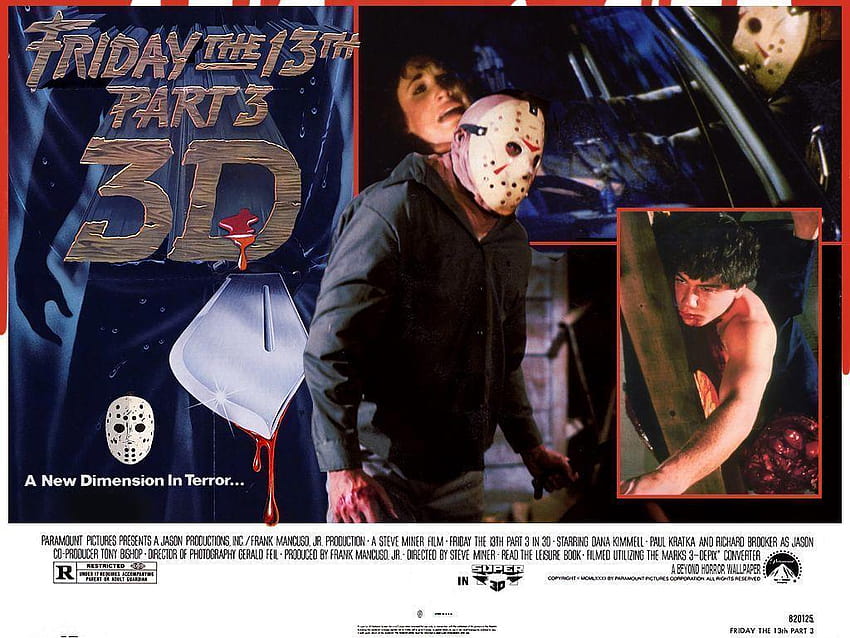 80s Horror Friday the 13th Bagian 3 dan, jason voorhees friday the 13th Wallpaper HD