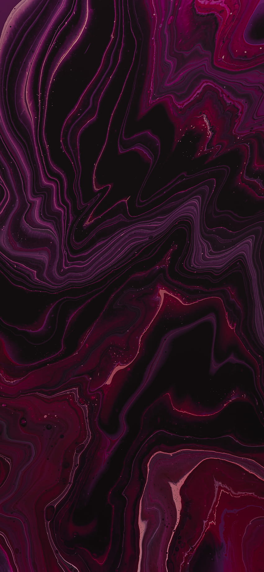 Abstract pour iPhone 11, Pro Max, X, 8, 7, 6, abstract liquide violet rose et noir Fond d'écran de téléphone HD