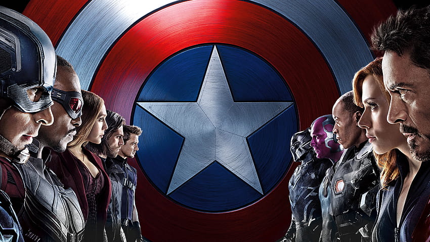 Team Captain America vs Team Iron Man 7680x4320 [7680x4320] para tu, móvil y tableta fondo de pantalla
