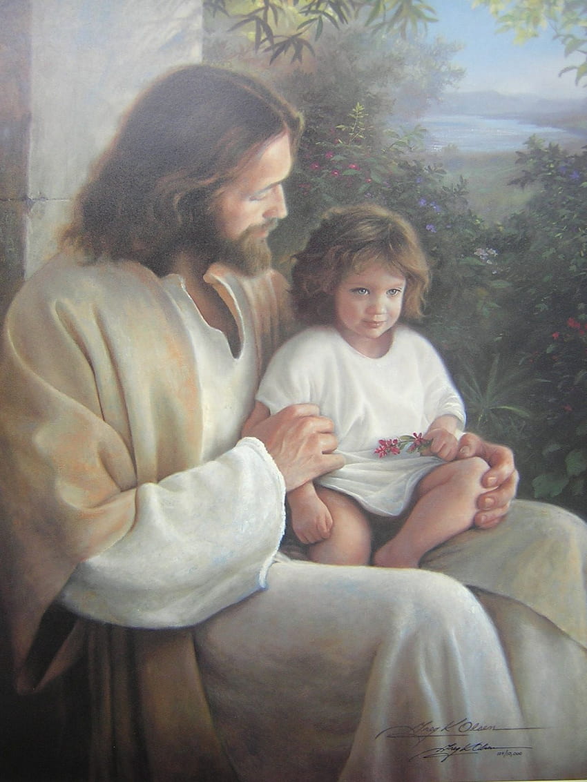 Yesus Dengan Seorang Anak, yesus dan anak wallpaper ponsel HD