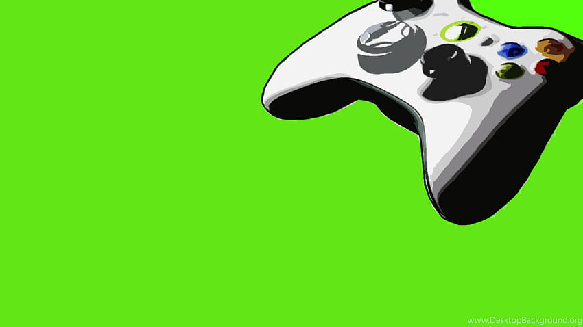 Green Video Games Xbox Controllers 360 Backgrounds Videogames, xbox 360 backgrounds HD wallpaper