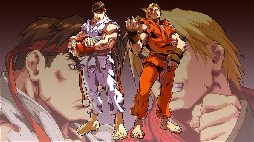Ryu and Ken by meanhonkey1980 [1366x768] for your , Mobile & Tablet HD wallpaper