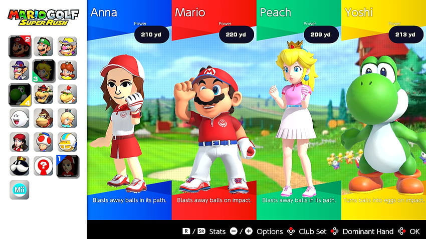 Swing the club in Mario Golf: Super Rush HD wallpaper