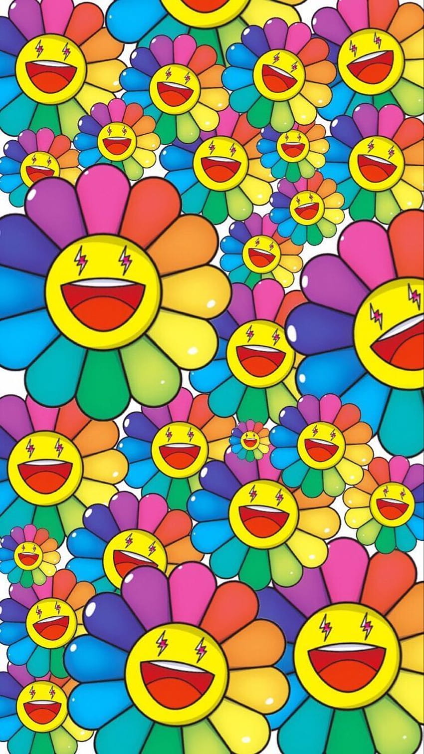 Takashi Murakami Flower, colores j balvin HD phone wallpaper