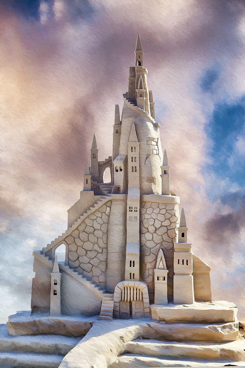 Sand castle, sandcastle HD phone wallpaper