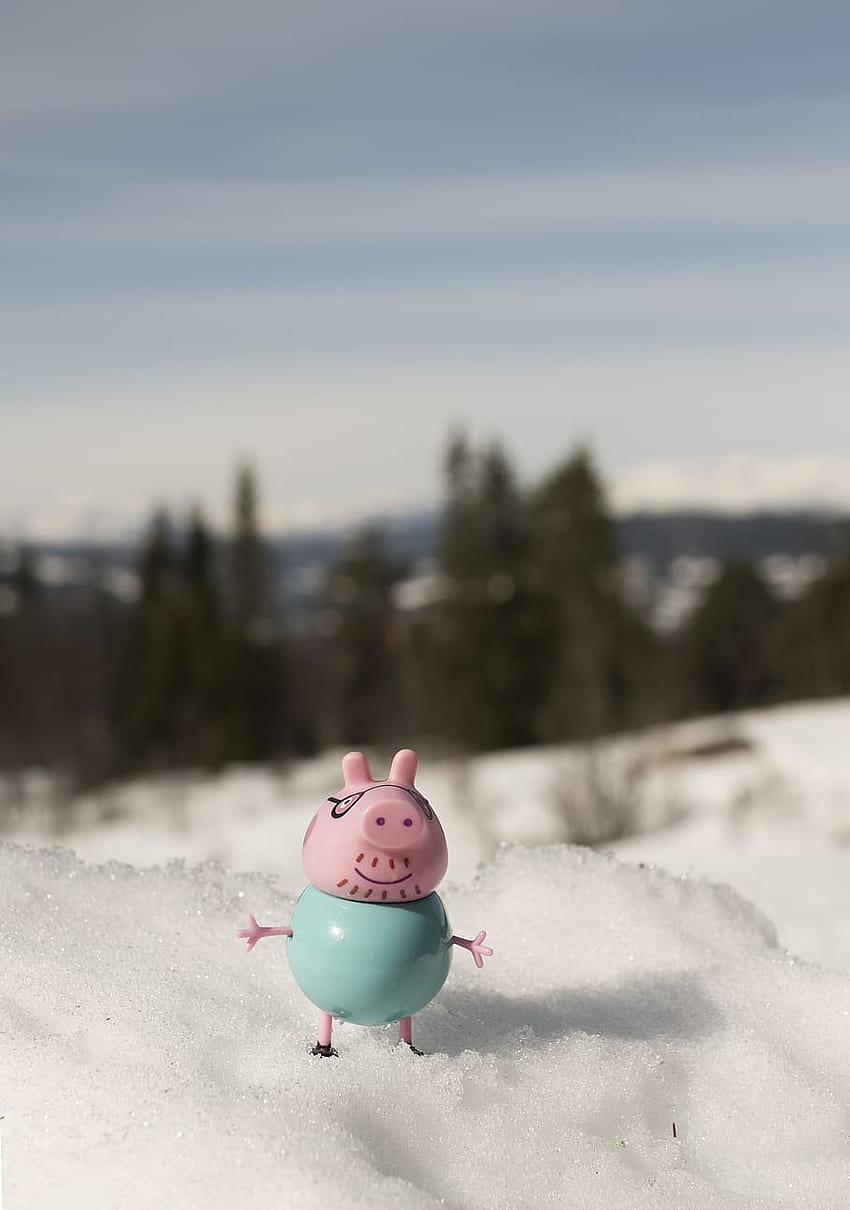 : Papa Schwein, Peppa Pig, Spielzeug, Figur, niedlich, Natur, iPhone 7 Schwein HD-Handy-Hintergrundbild