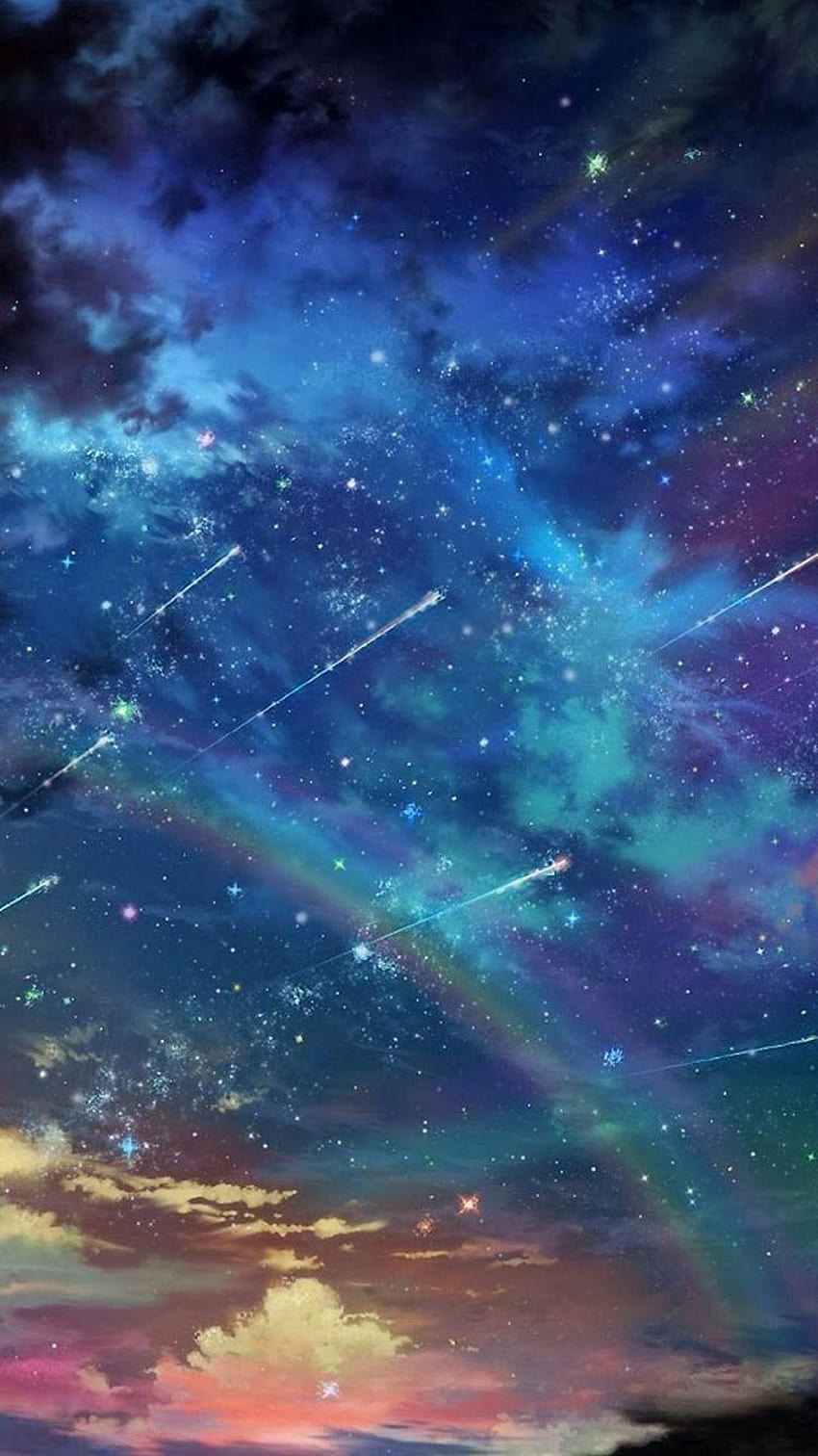 Sunset Rainbow Shooting Stars iPhone 6 HD phone wallpaper