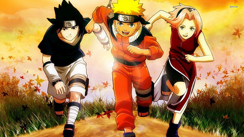 sakura naruto and sasuke x anime, naruto morning HD wallpaper