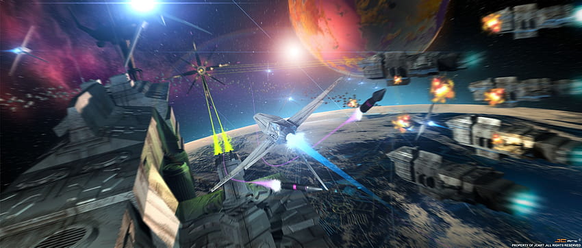 5 Space Battle, films de batailles spatiales Fond d'écran HD