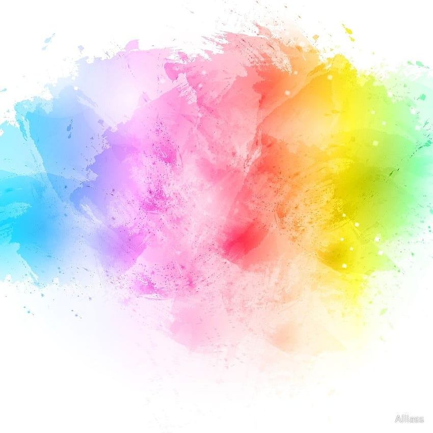 fundos de respingos de aquarela, aquarela de arco-íris Papel de parede de celular HD